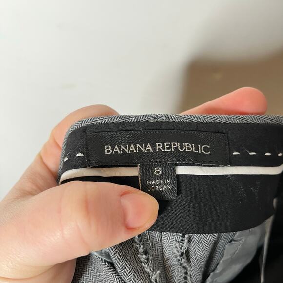 BANANA REPUBLIC Sloan Ankle Button Trousers Gray Size 8 - Picture 6 of 11